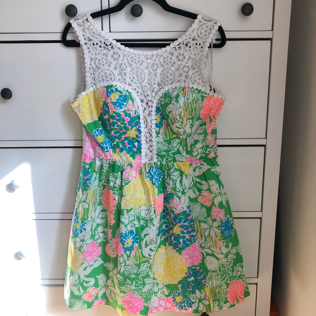 Lilly Pulitzerreagan Dress In Hibiscus Stroll